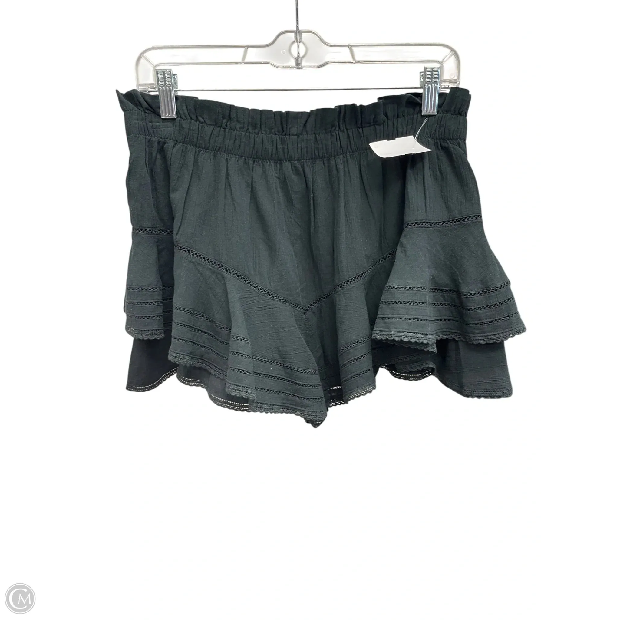 Contrast Panel Polka Dot Skort By Aerie In Black, Size: L