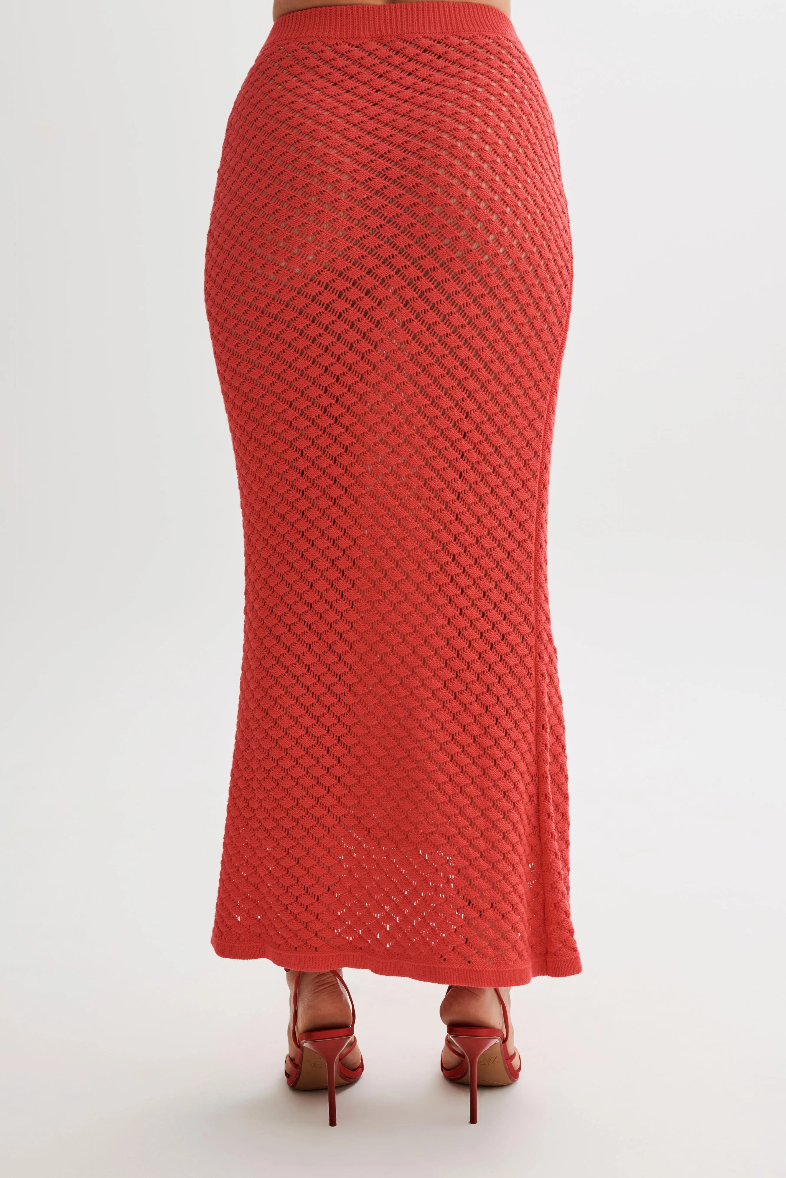 Guiliana Knit Maxi Skirt - Pomegranate Effortless Style