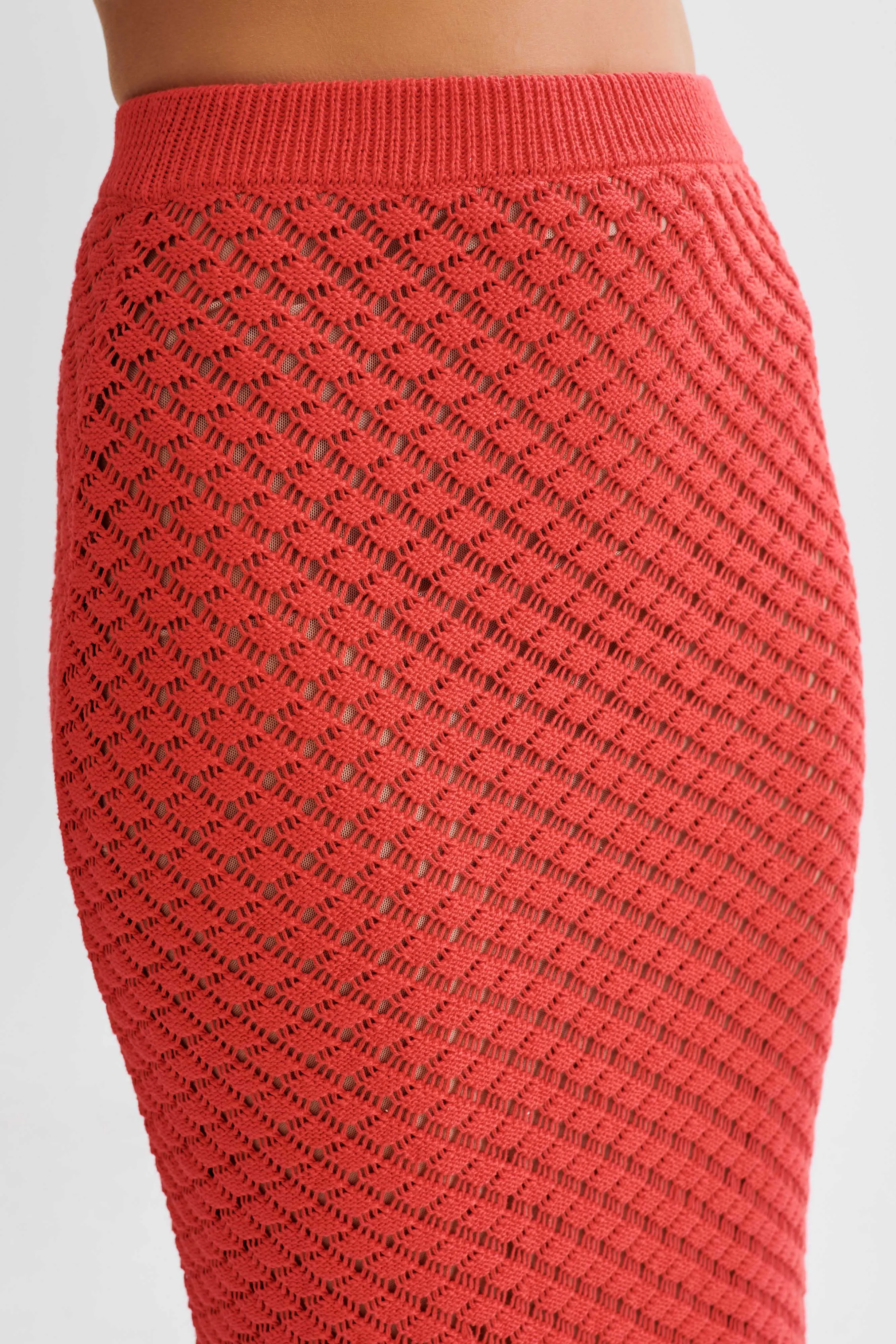 Guiliana Knit Maxi Skirt - Pomegranate hypoallergenic material Non Restrictive Cut