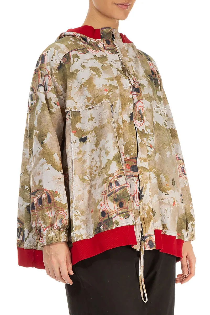 Loose Retro Cotton Jacket Knee Length