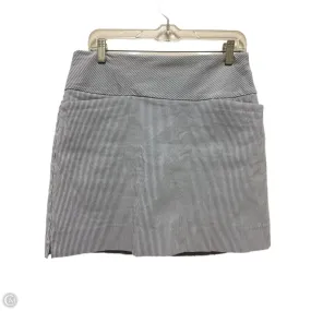 Metallic Finish Skort By Sc & Co In Blue & White, Size: 8