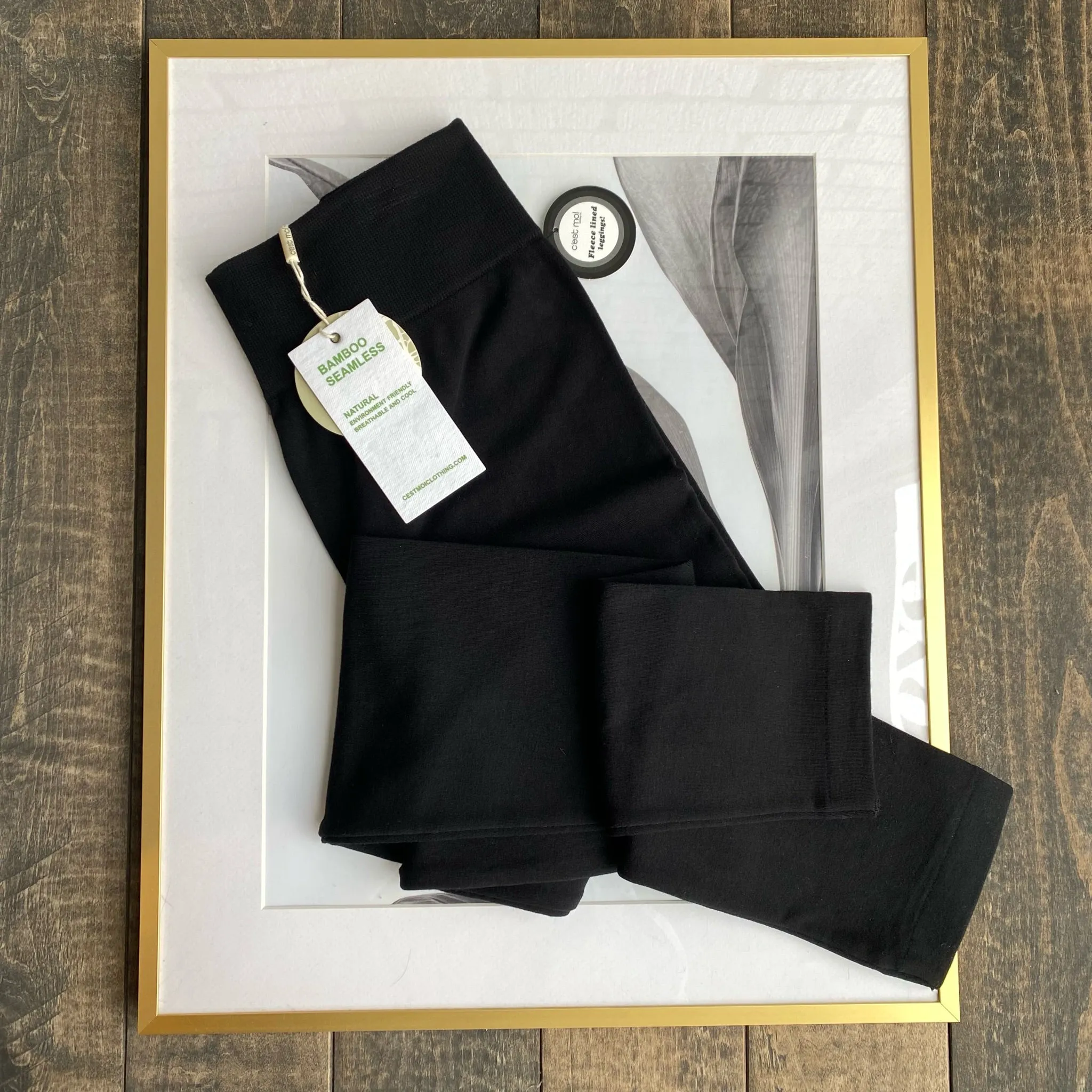 Bamboo Fleece Leggings Easy Stretch Breathable Fabric Morning Stretch