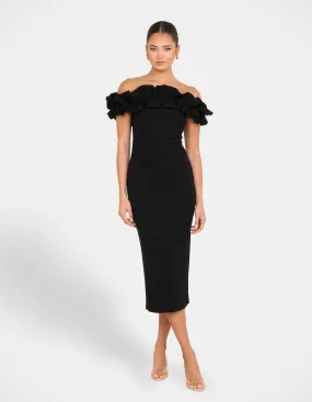 Corey Off Shoulder Midi Dress Elegant Mature Music-Concert