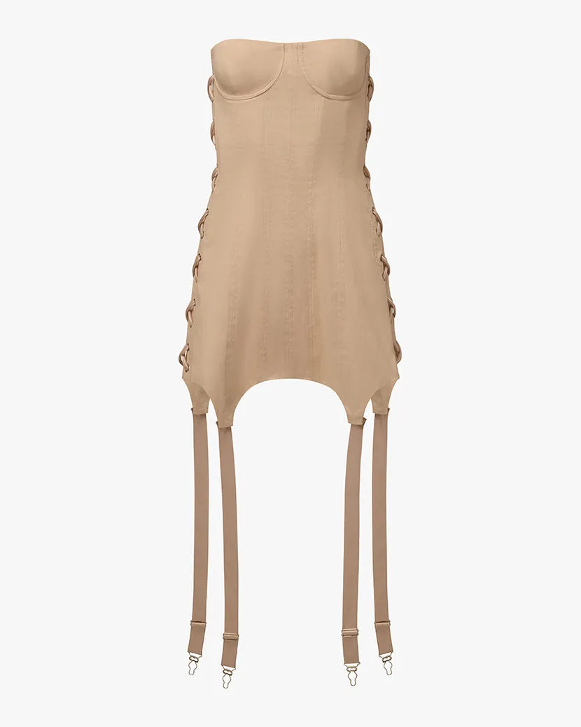 Timeless elegance Corset Garter Mini Dress