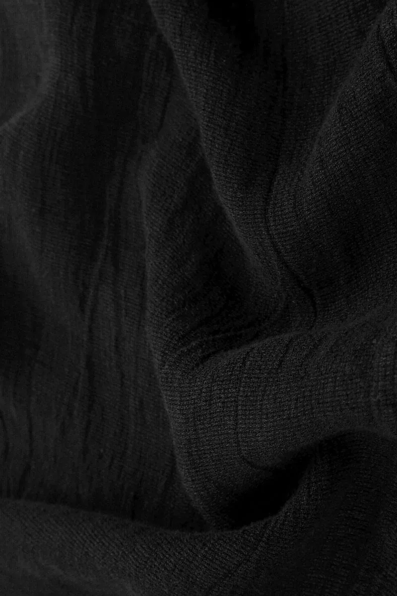 Cotton Waist Black M??lange Linen Skirt Sustainable Innovation Fit Choice