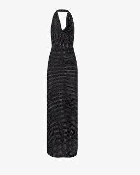 Cowl Halter Maxi Dress Vintage Vibe