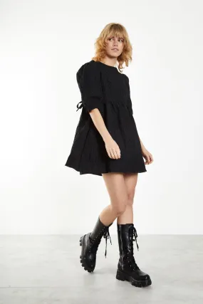 Edgy Twist BLACK ORGANZA DRESS