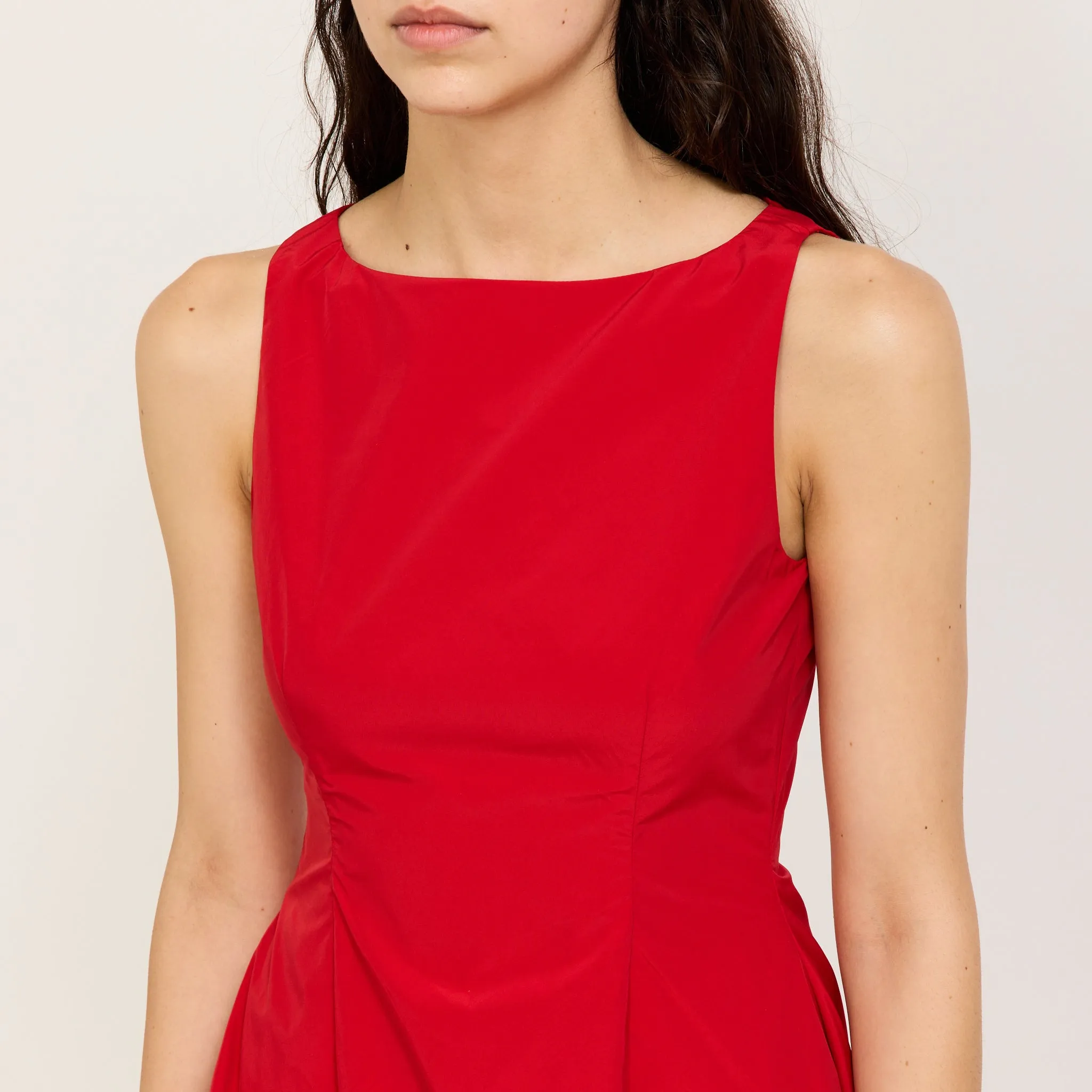 Bobbie Mini Dress Red Cozy Drape Soft Comfort