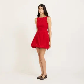Silk Shine Bobbie Mini Dress Red