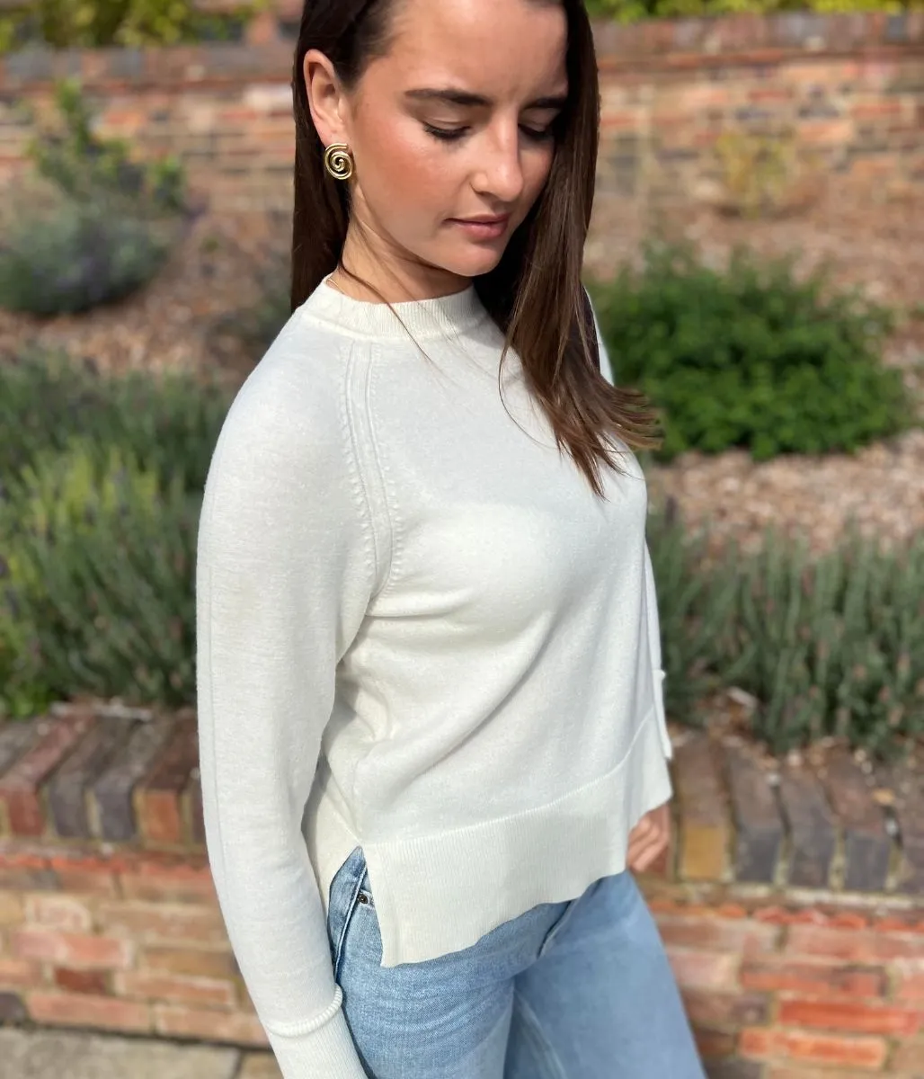 Adaptive Fit Silhouette Perfect Layers Ivory Fine Merino Wool Jumper