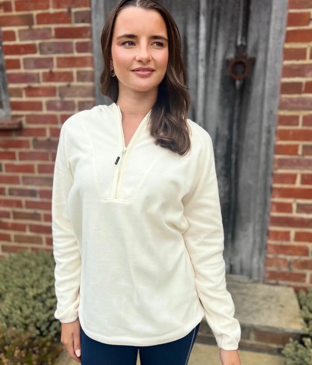 Fall Core AntibacterialFinish Cream Warriewood Hooded 1/4 Zip Fleece