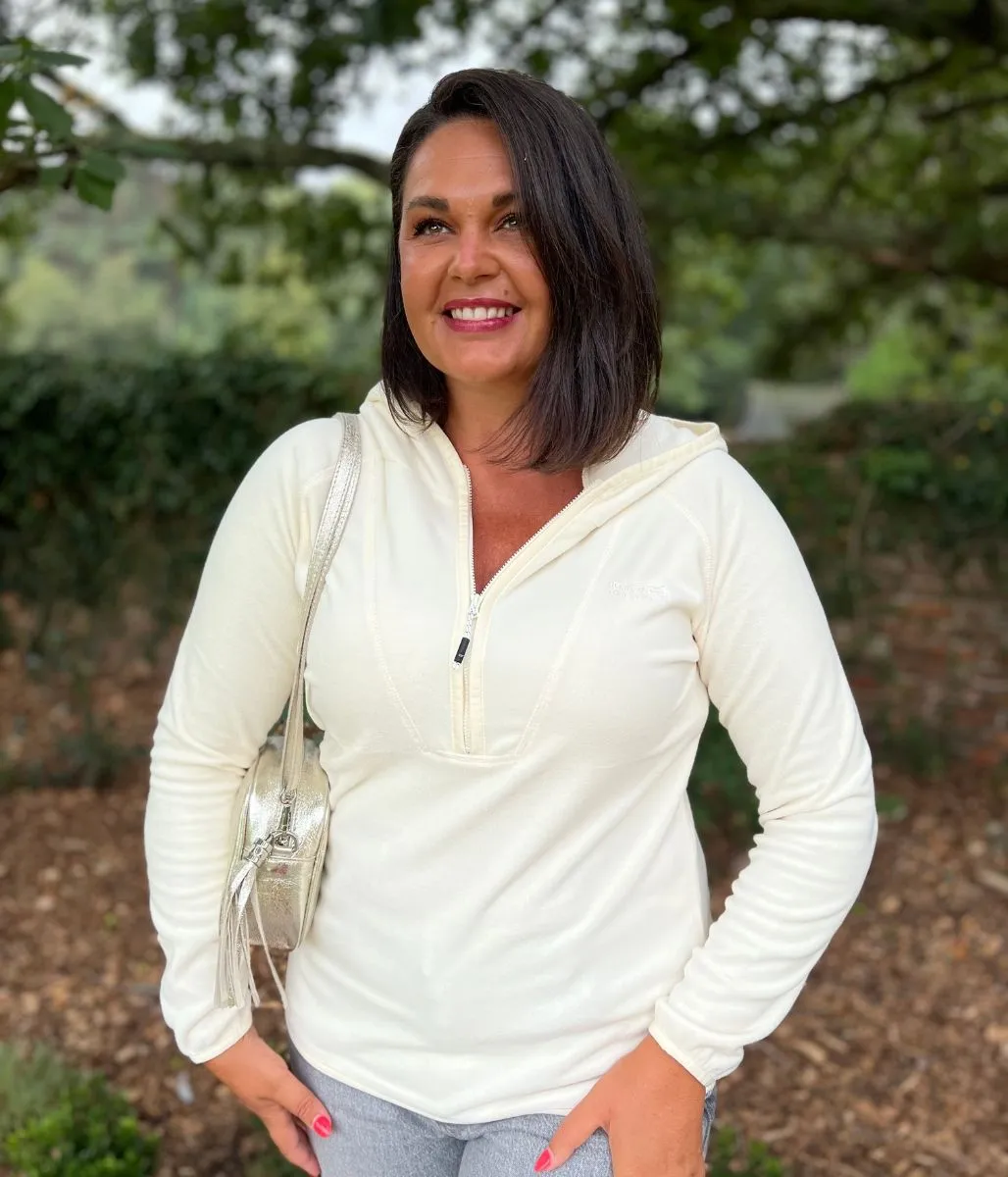 Party Ready Cream Warriewood Hooded 1/4 Zip Fleece