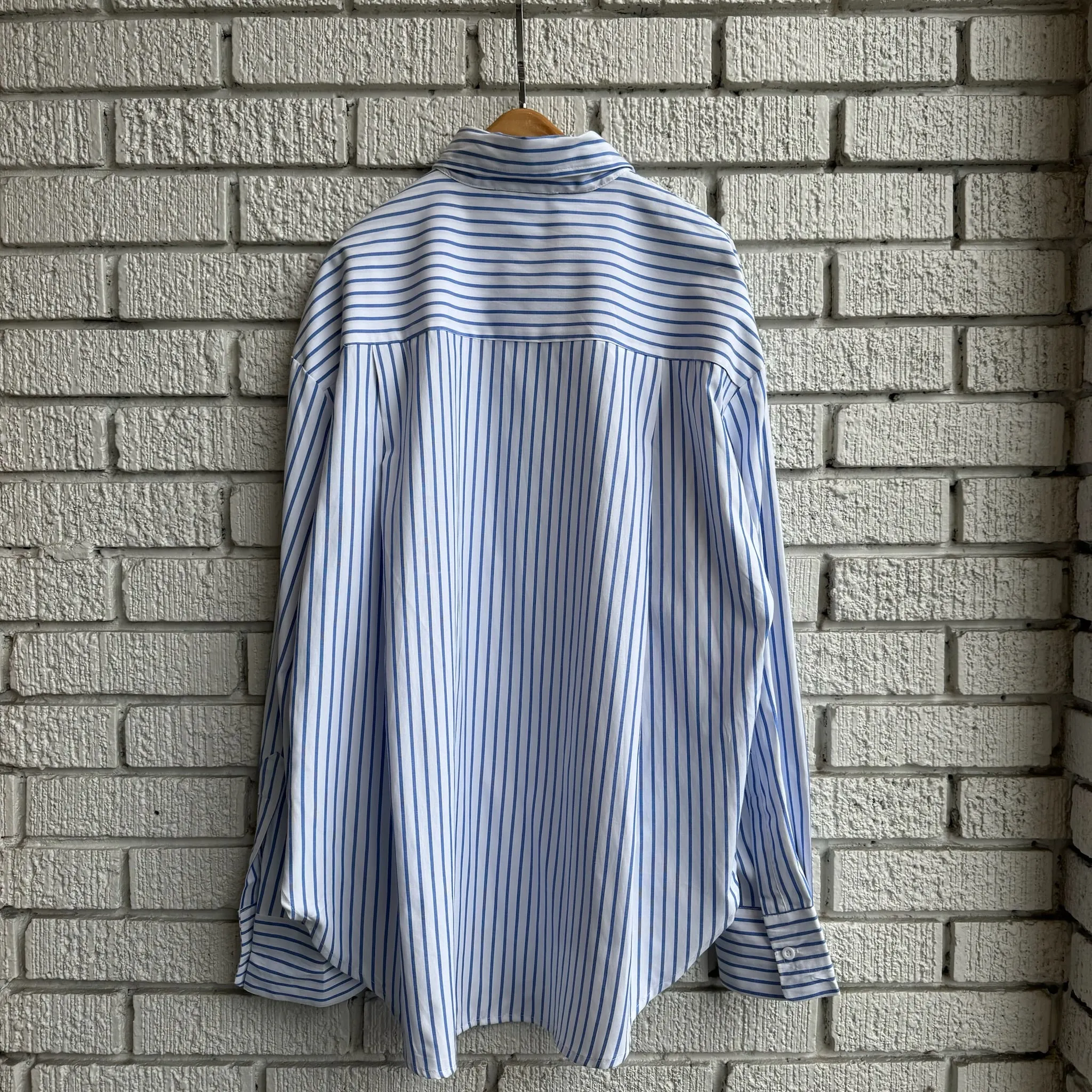 CRUISE Pinstripe Shirt Earthy Palette High Density Weave