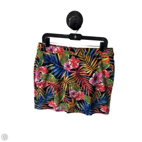 Skort By Rafaella In Black & Yellow, Size: 12 color block Smooth Look