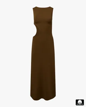 Grab Quick Sleek Fit Cut Out Boat Neck Dress