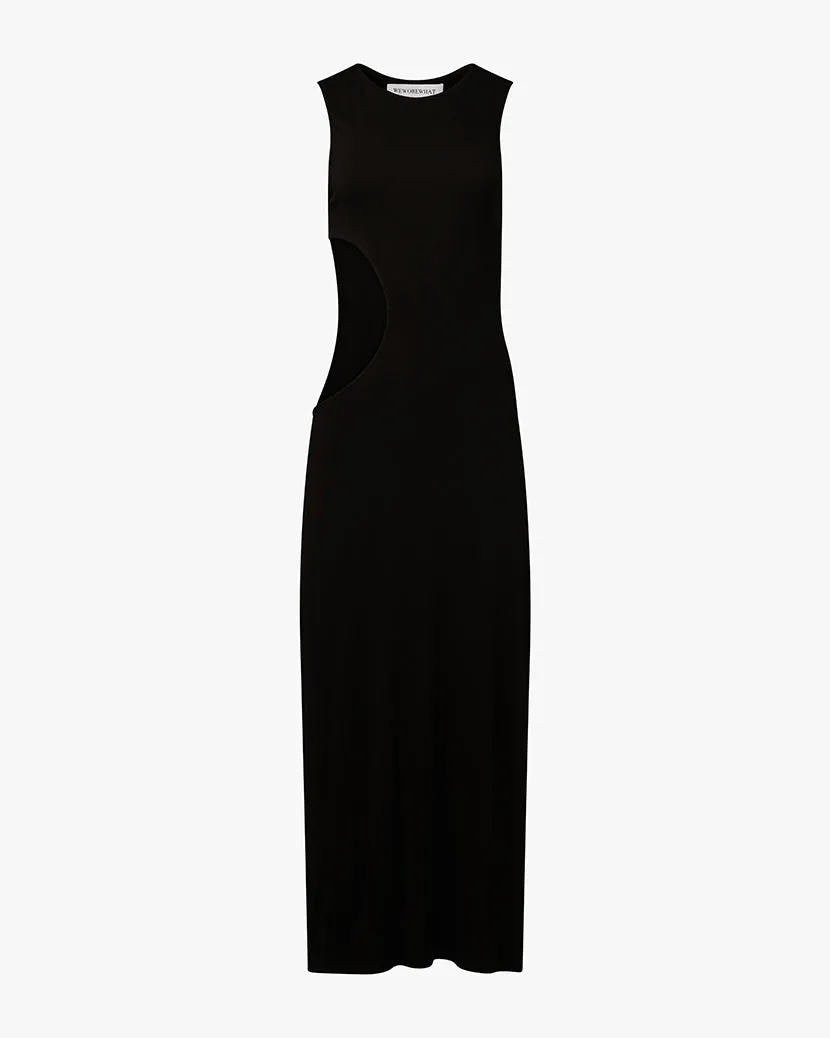 Tiered Skirt Cutout Maxi Dress