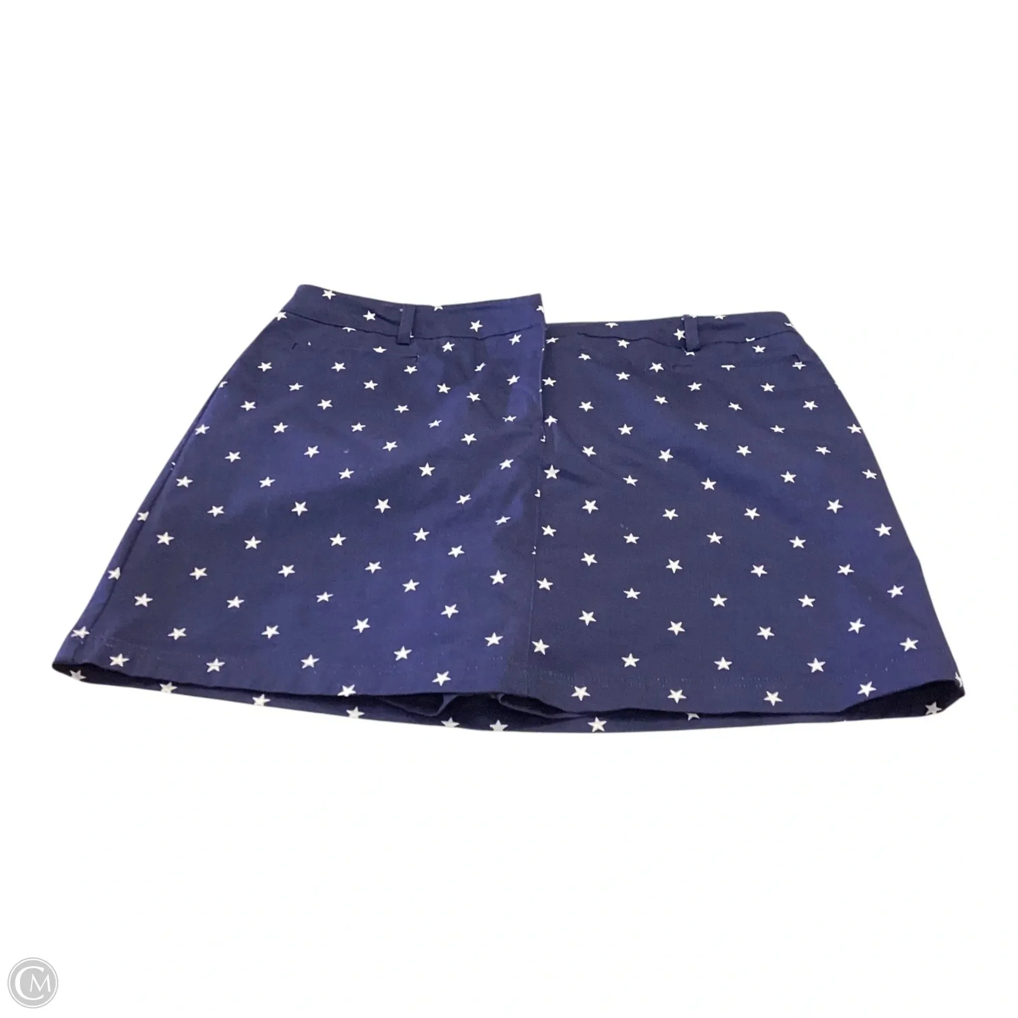 Twist Front Skort By Coral Bay In Navy, Size: 14