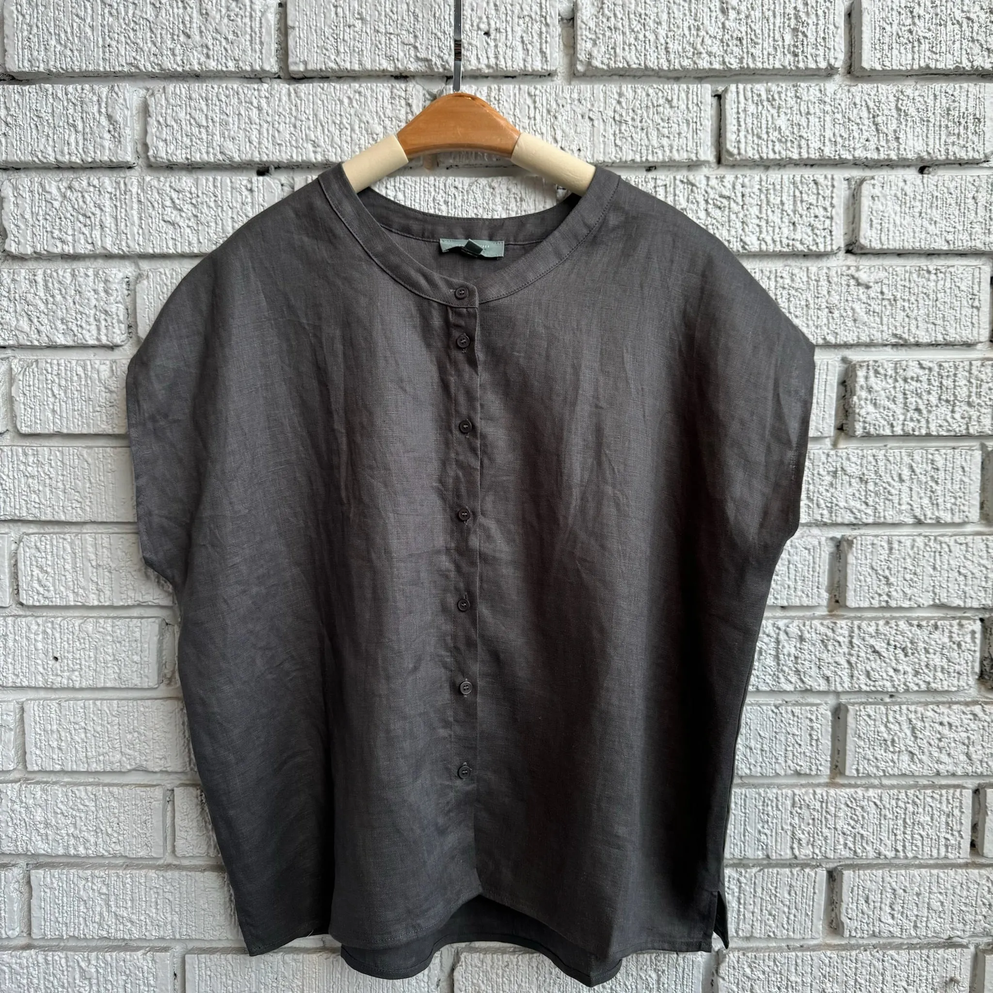 DEADLINE Linen Shirt Graphic Art Mature appeal