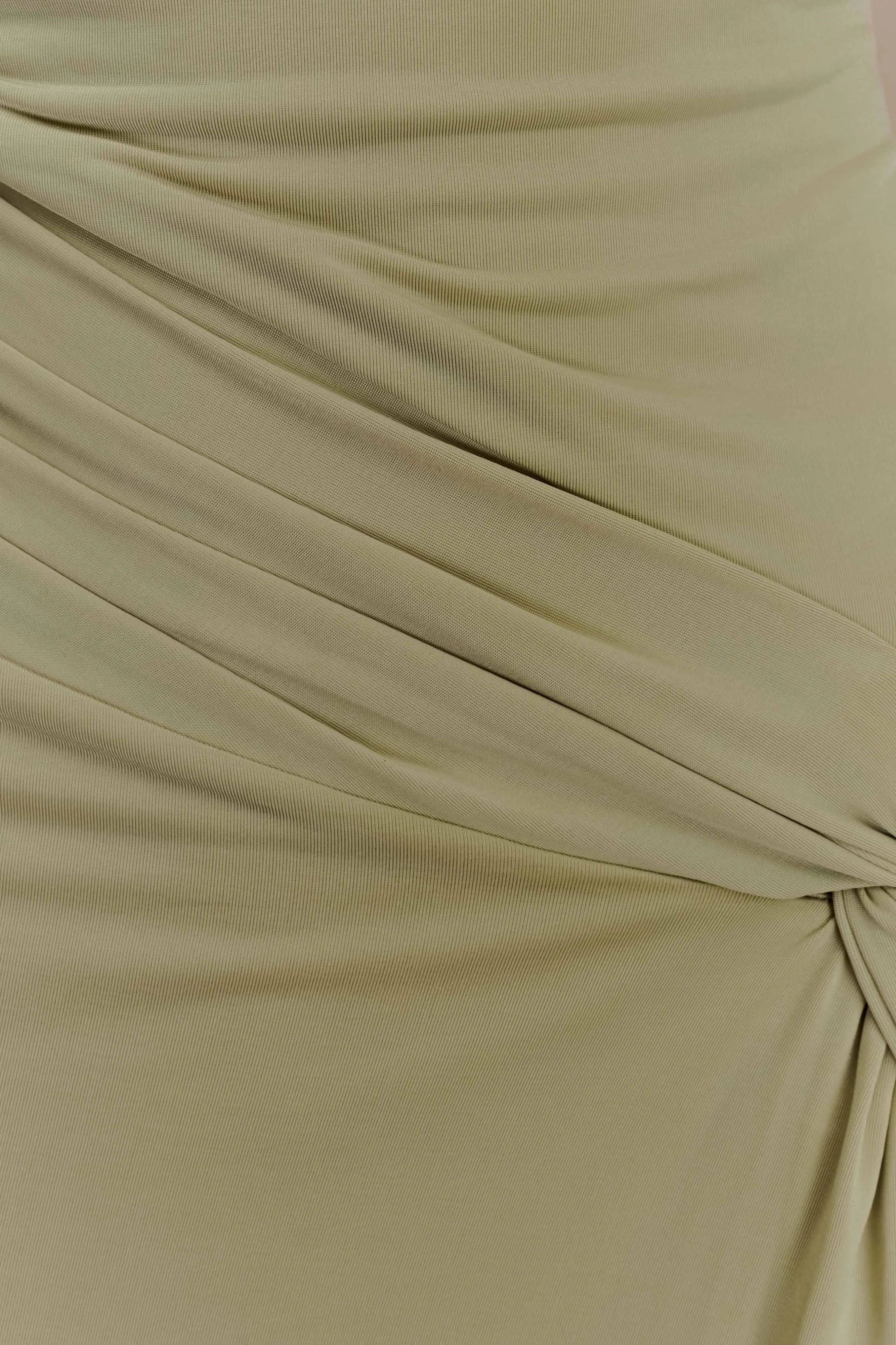 Wedding guest Deanna Long Sleeve Gathered Maxi Dress - Sage