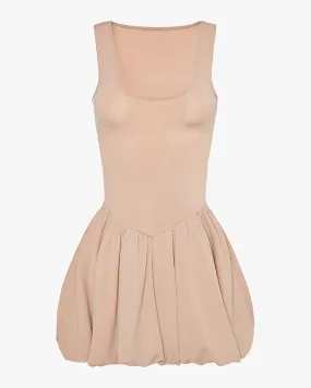 Deep V Waist Bubble Dress Chic casual