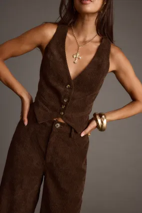 Diane Brown Corduroy Vest Daily Wear