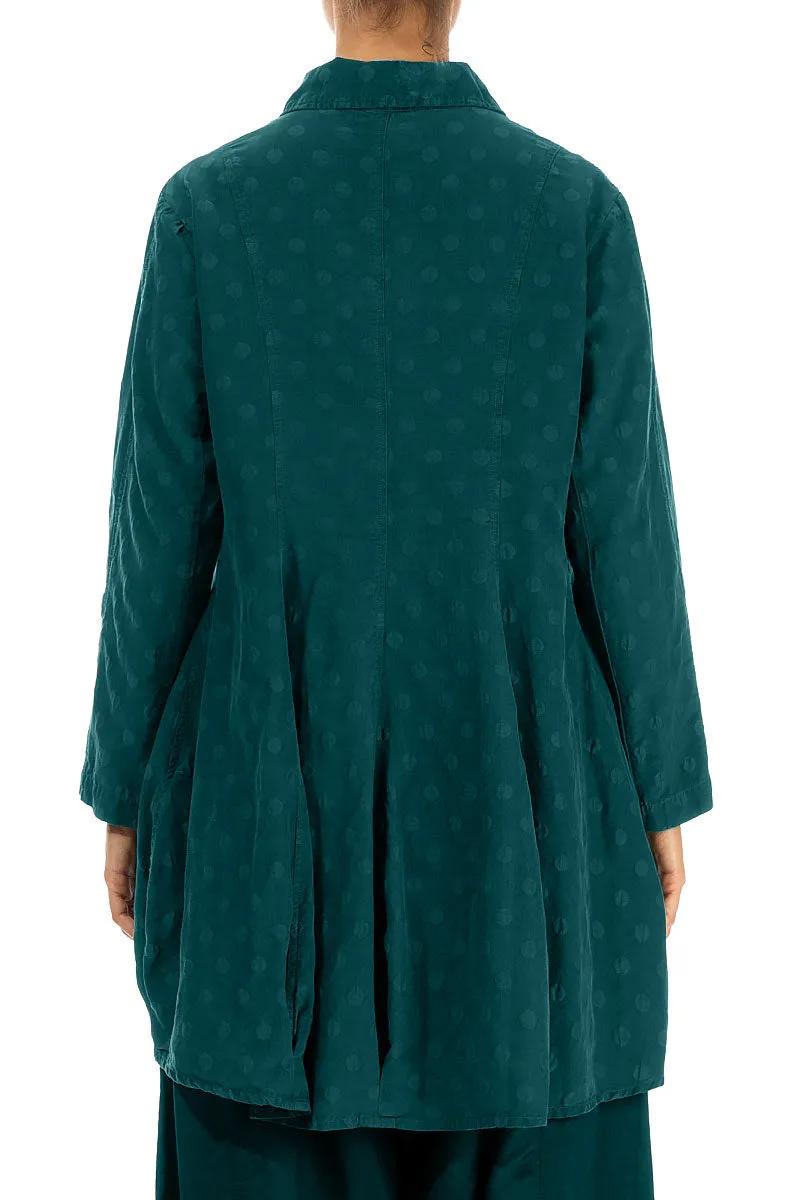 Dotty Peacock Balloon Silk Jacket MultiPocket Layout