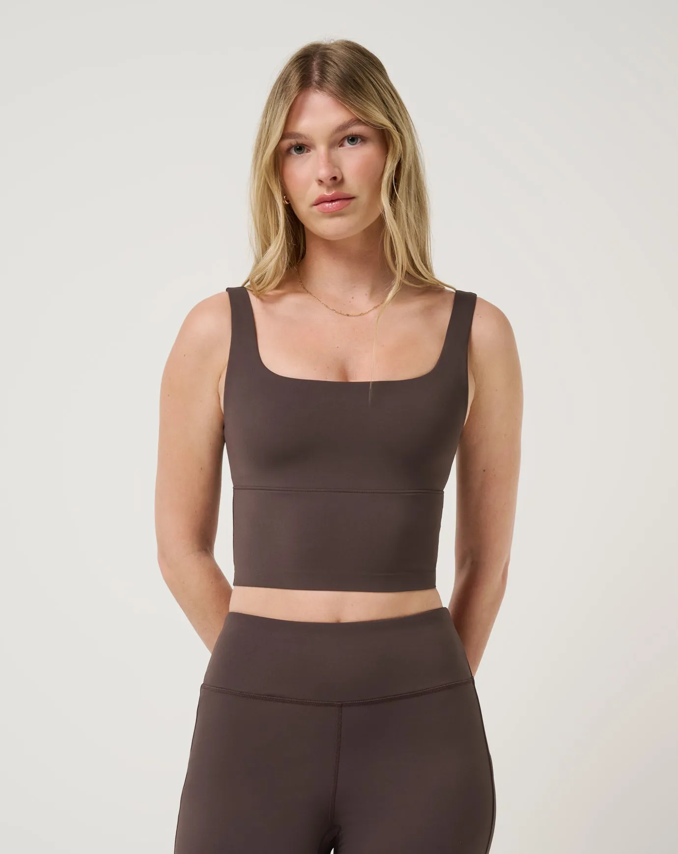 Moveknit Bonded Tank Temperature Regulating Fabric Ribbed Trim