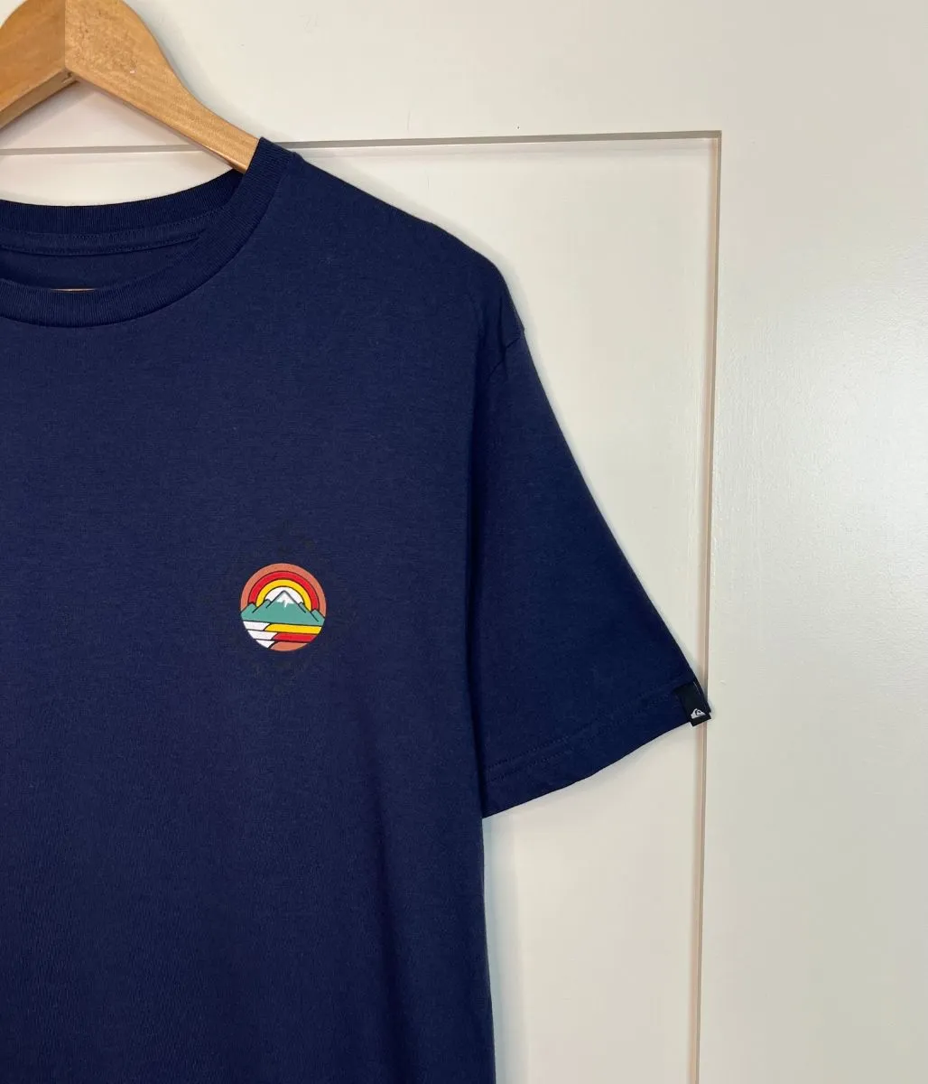 Neat Edge Navy Herron Quiksilver Printed Short Sleeve Tee