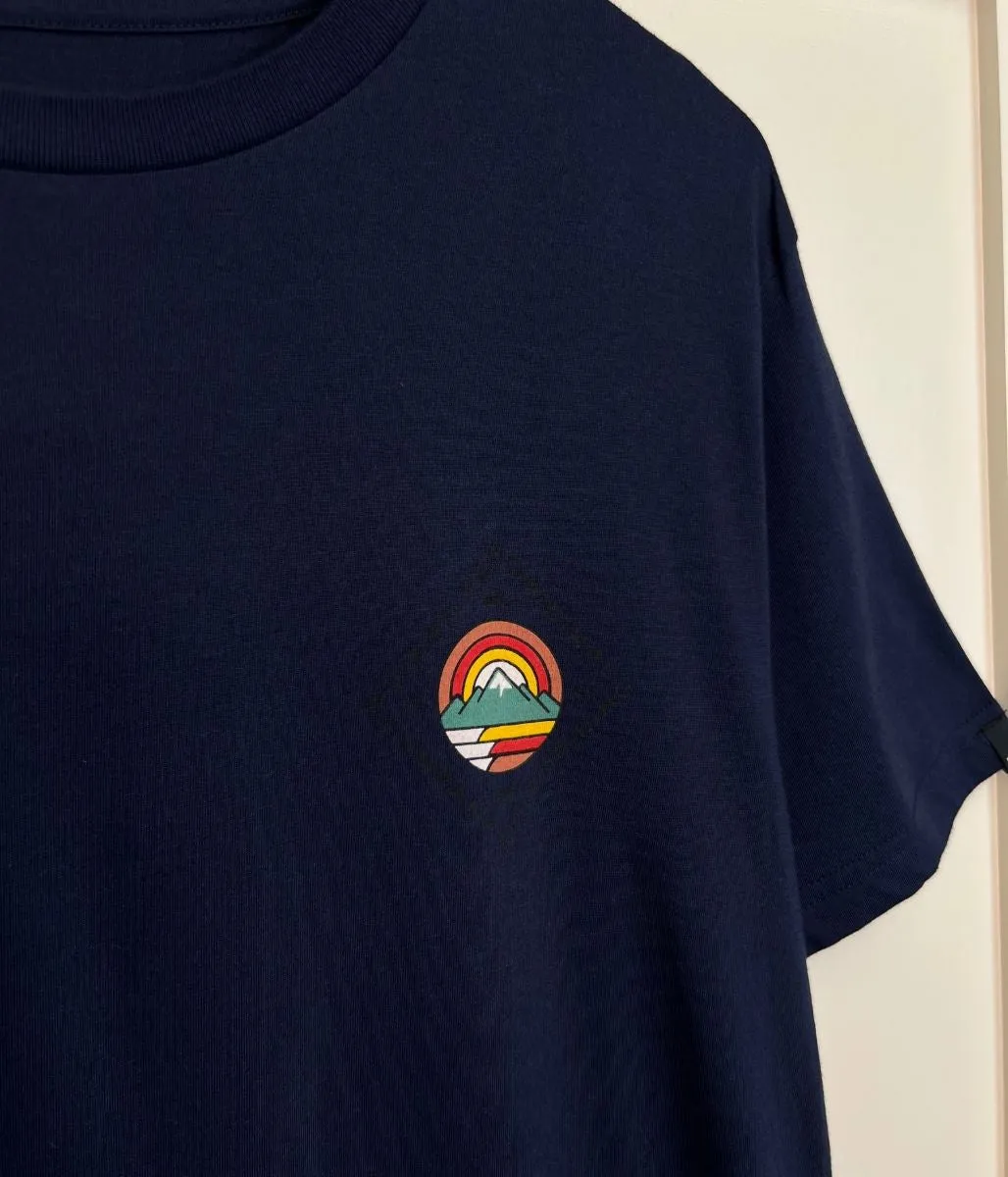 BreathableFabric Navy Herron Quiksilver Printed Short Sleeve Tee