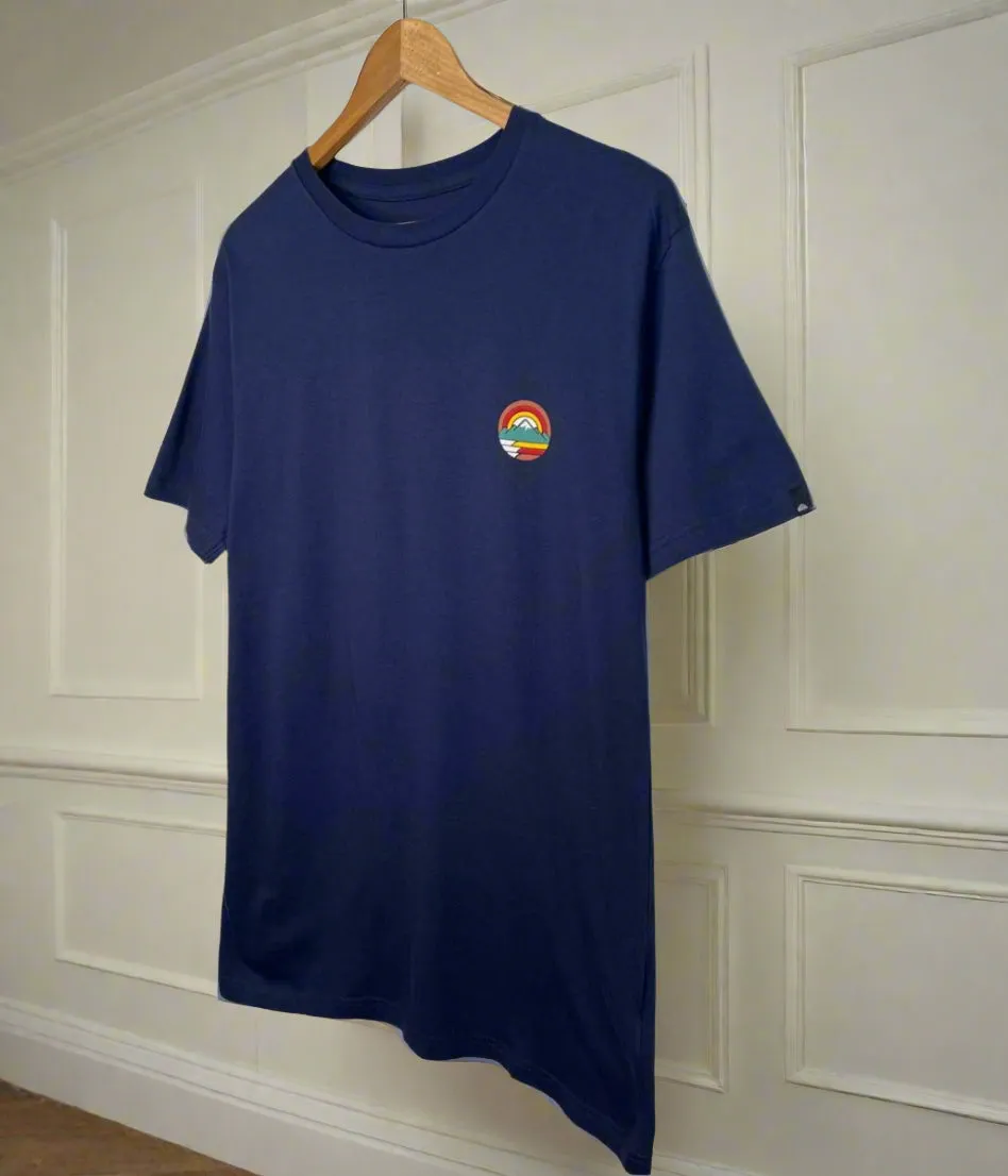 BalancedDrape NoIrritationSeams Navy Herron Quiksilver Printed Short Sleeve Tee