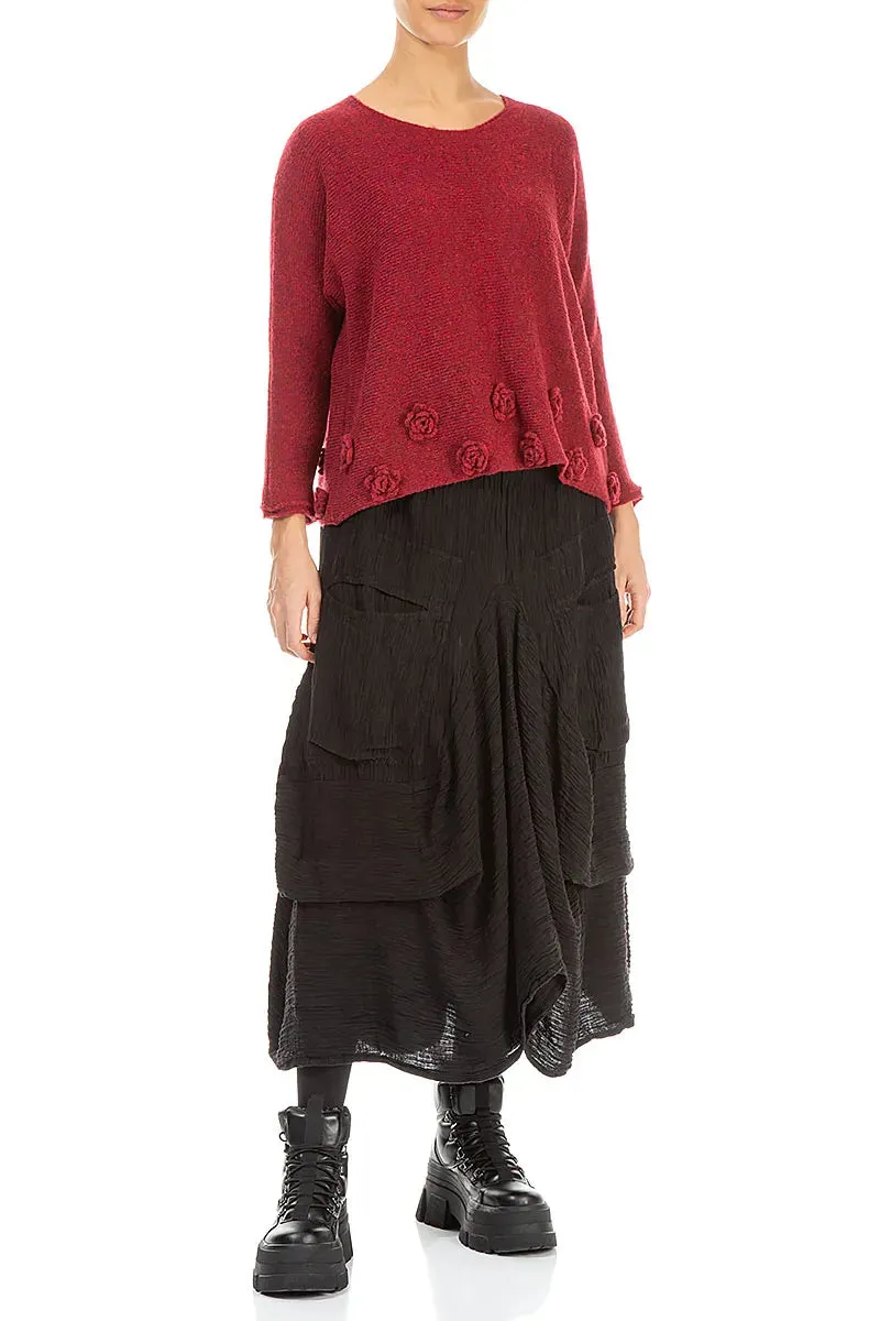 Draped Black Crinkled Silk Skirt Anti Pilling Fabric Outfit Moodboard