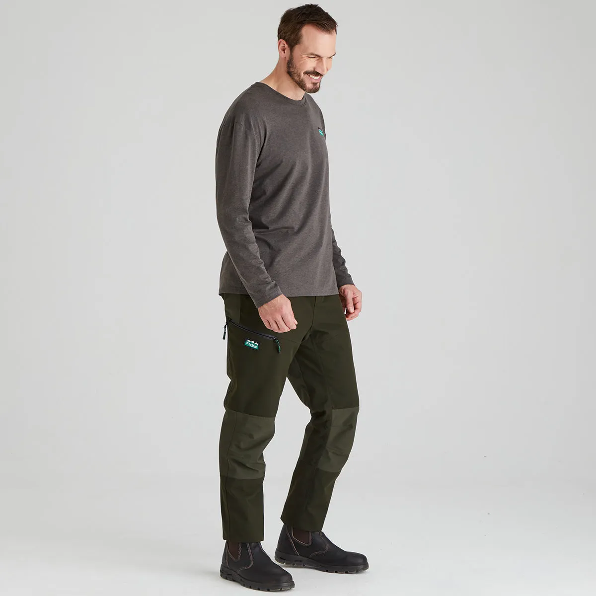 Men's Baseline Top Light Bark Marl Interlock Weave