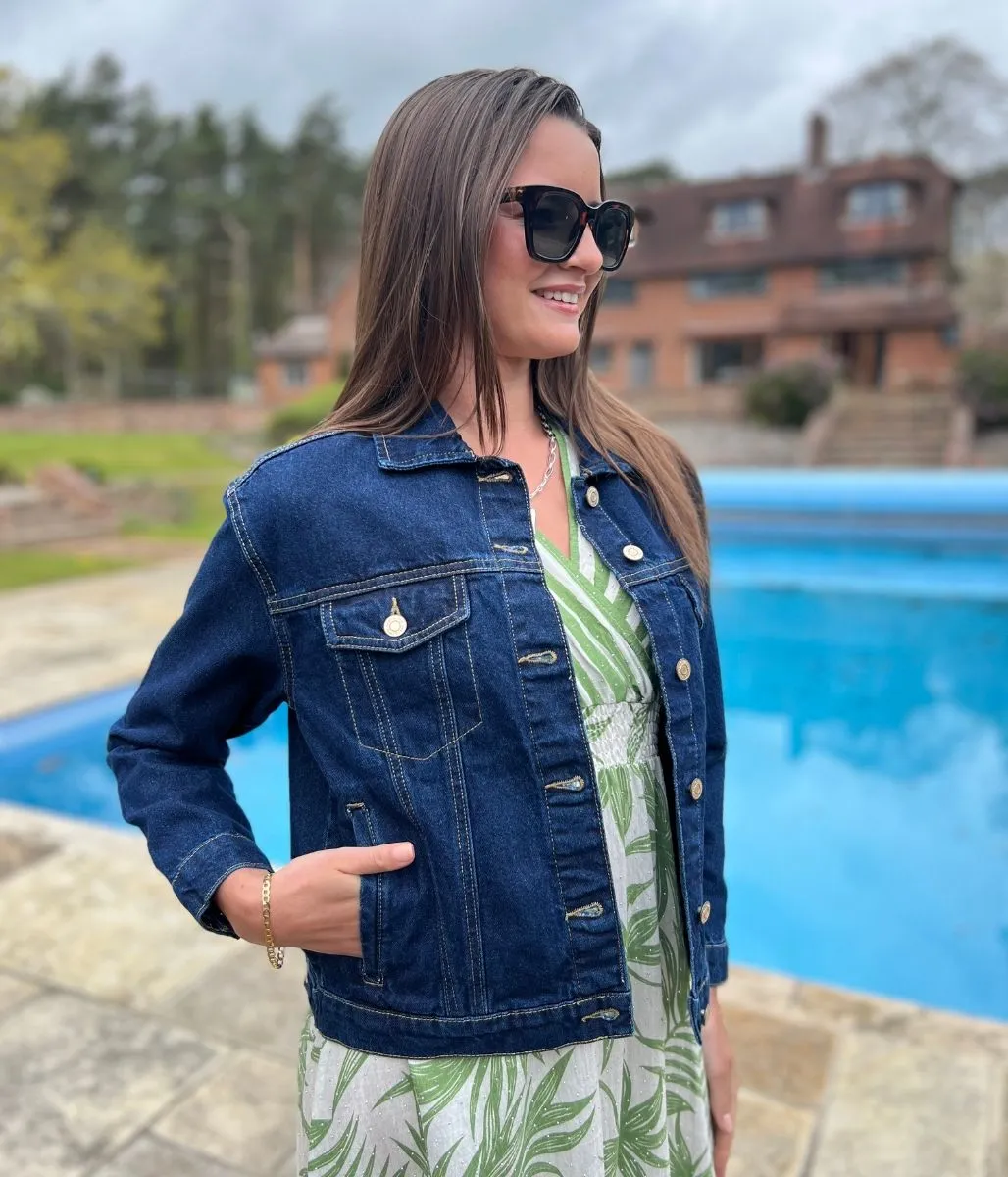 Indigo Classic Denim Jacket Stripe Look