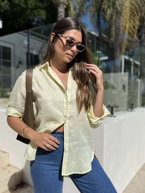 SHAE BOYFRIEND SHIRT - BUTTER RawEdgedDesign