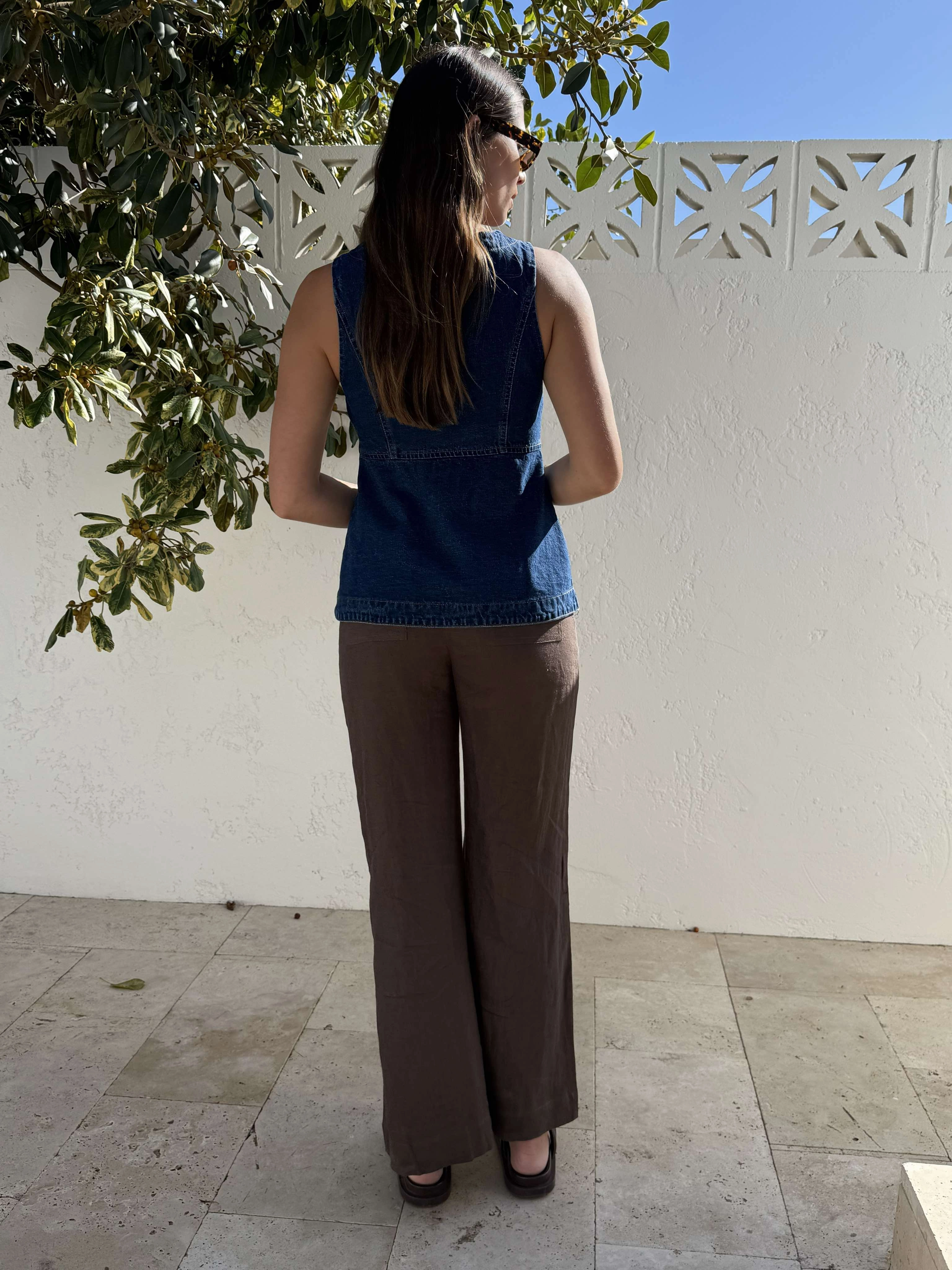 SICILLIAN TOP - INDIGO DENIM Fashionable Shirt