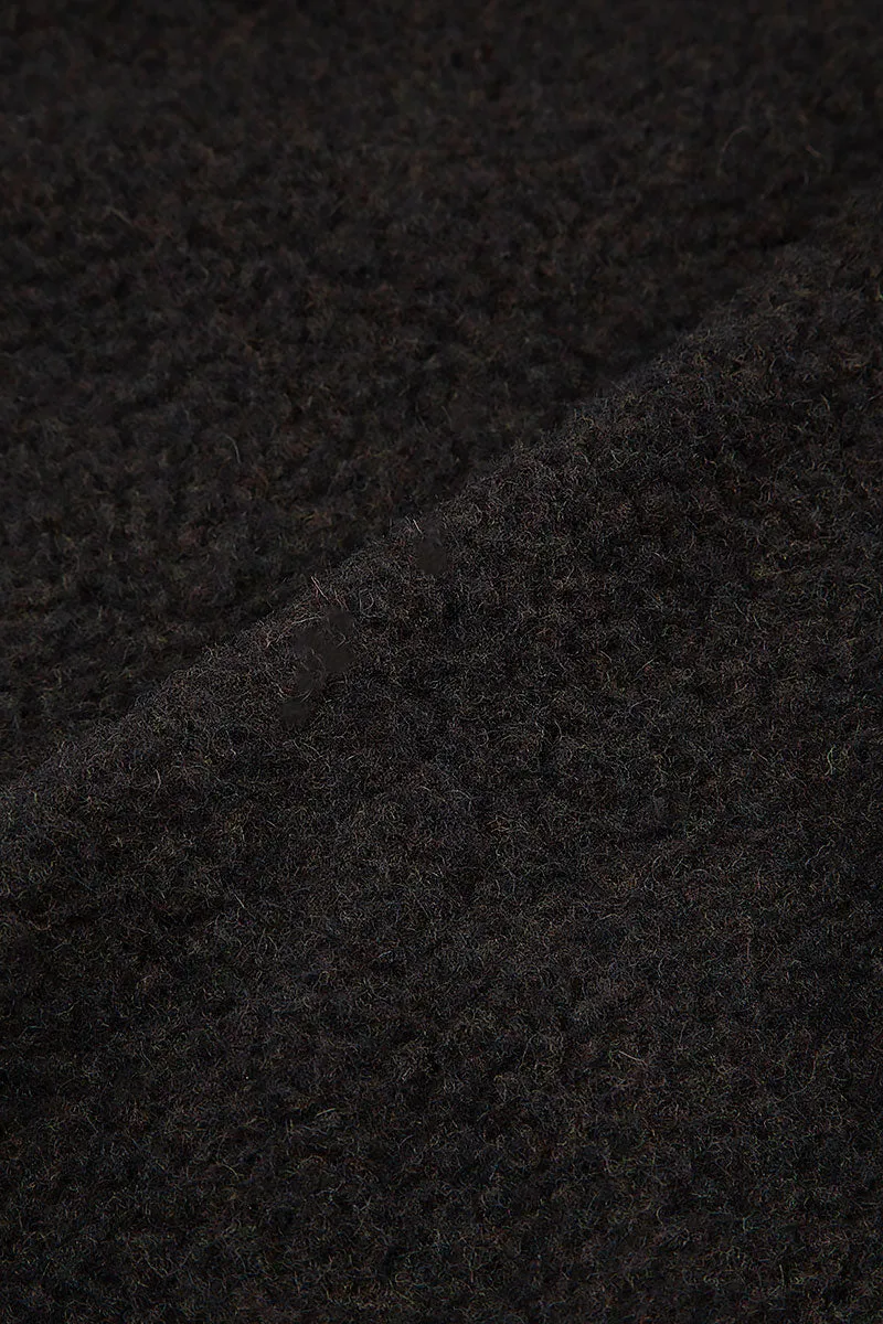 Compression Fit Versatile Layering Balloon Warm Charcoal Plush Wool Cotton Coat