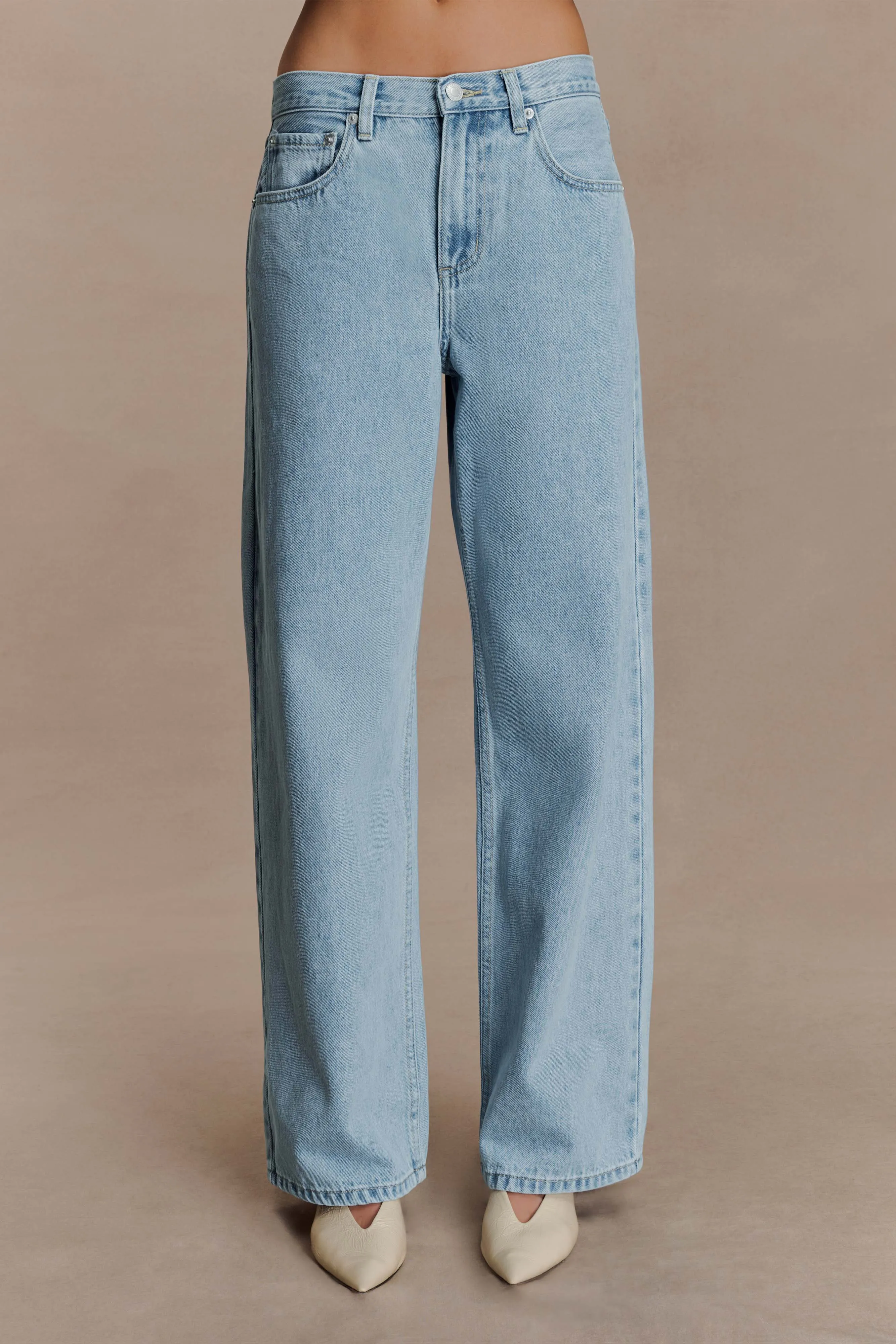 Trendy Cut Mannon Mid Rise Denim Jeans - 80'S Blue