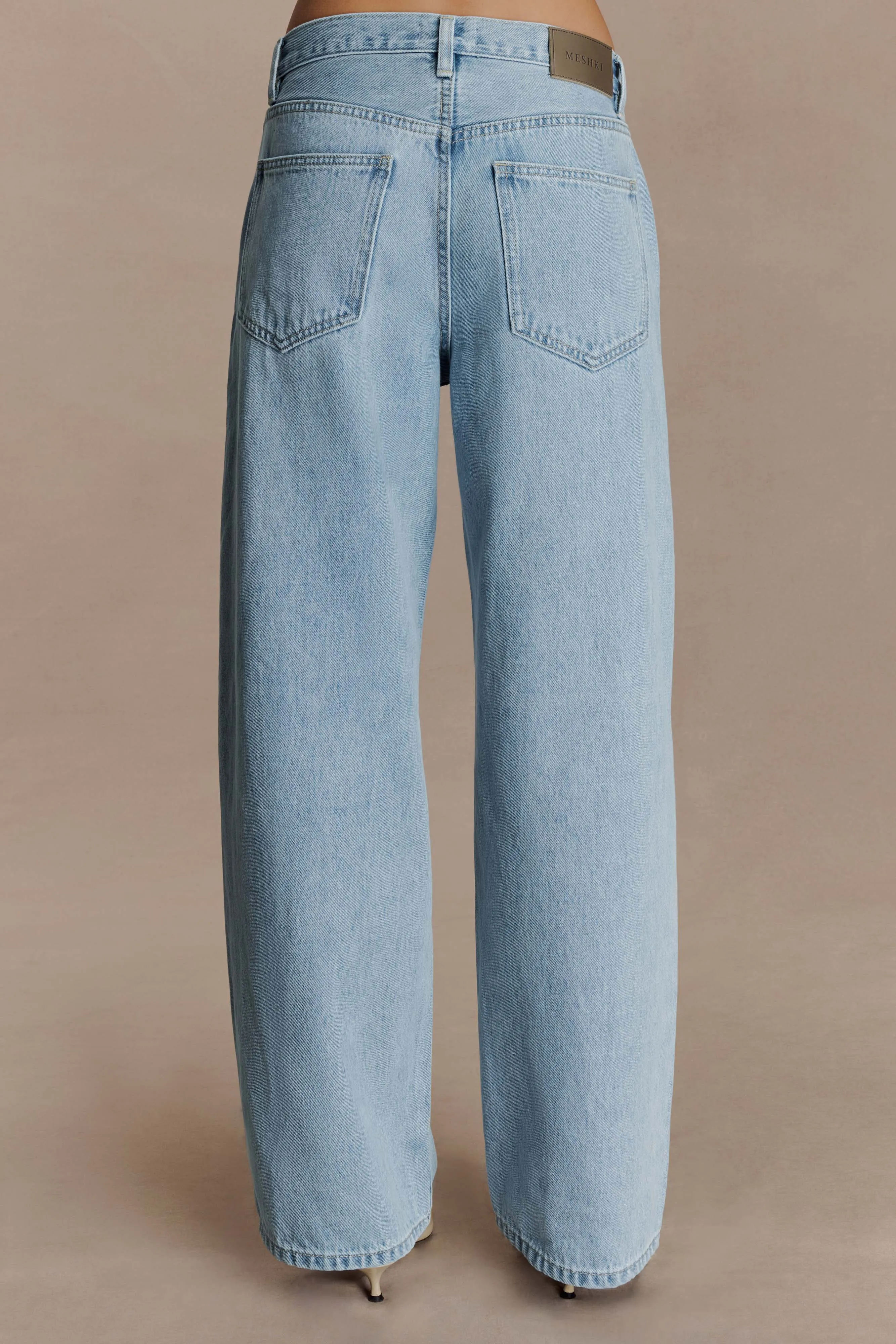 Recycled fibers Mannon Mid Rise Denim Jeans - 80'S Blue