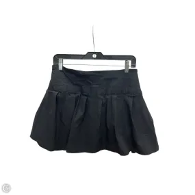 Skort By Fashion Nova In Black, Size: 3x Matte Finish Mid Length