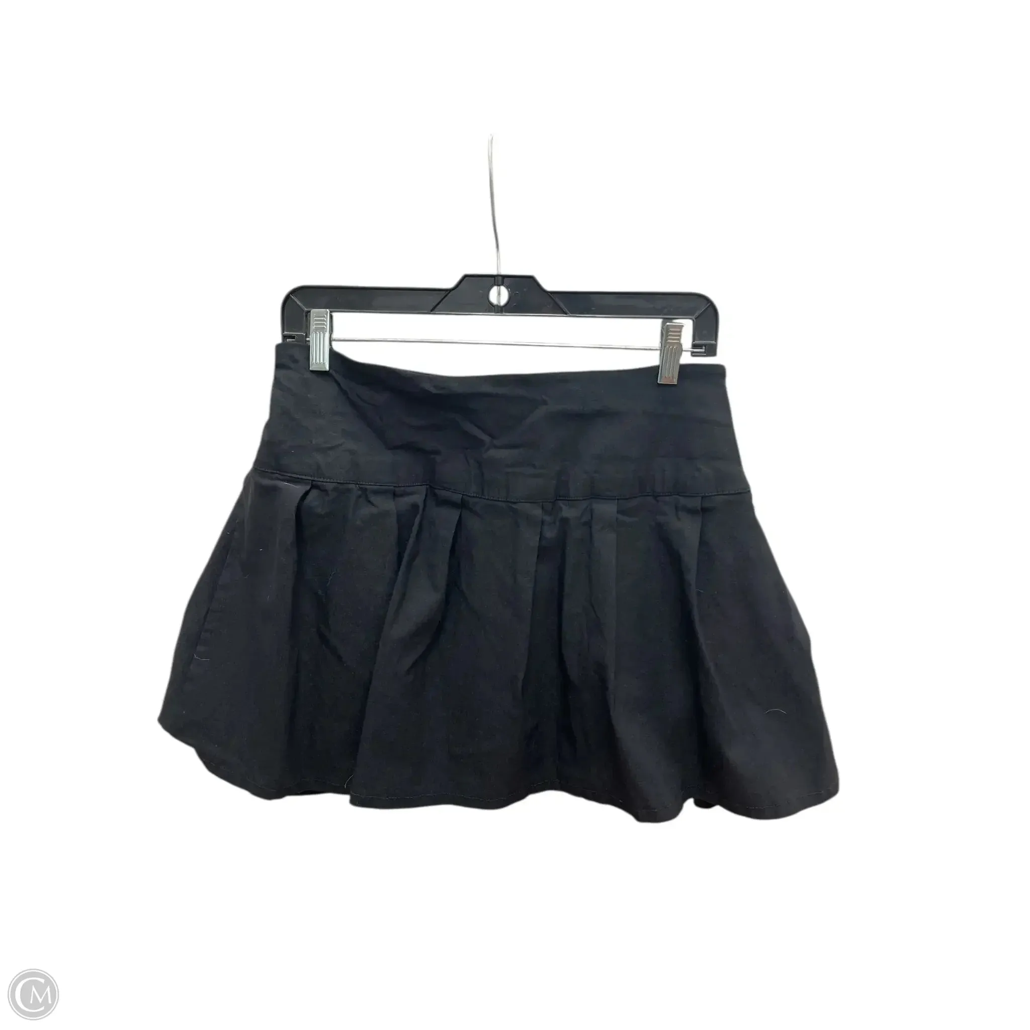 Skort By Fashion Nova In Black, Size: 3x Matte Finish Mid Length