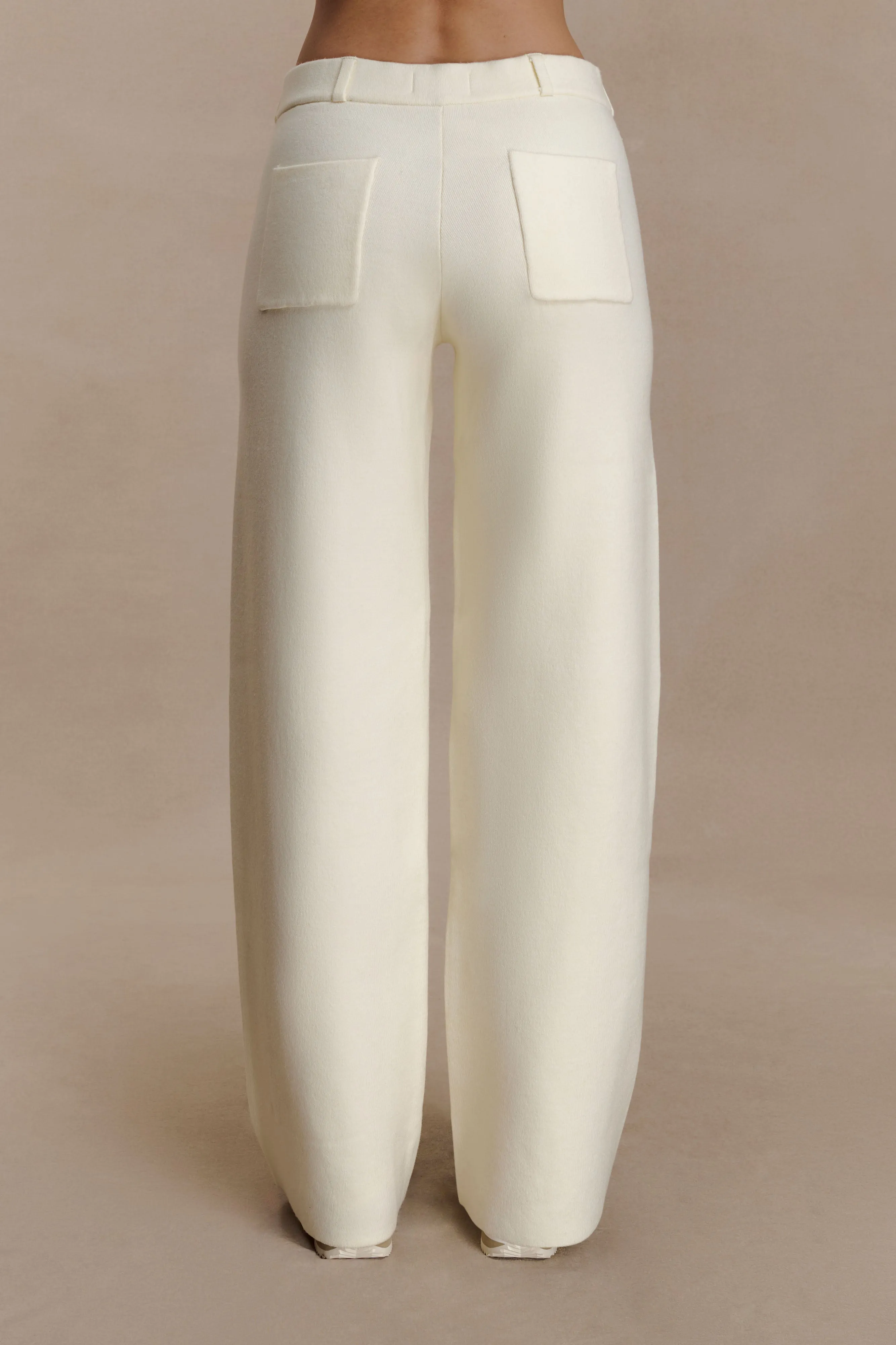 CompressionFitFabric Lauren Knit Trouser - Ivory