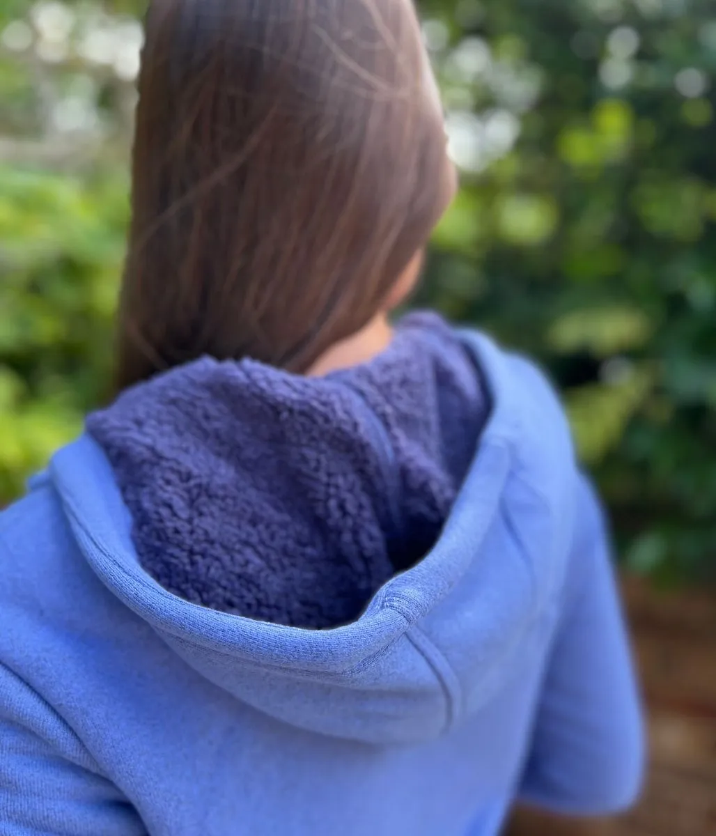 Blue Sherpa Lined Luxe Fleece Functional Fit Winner Vibe