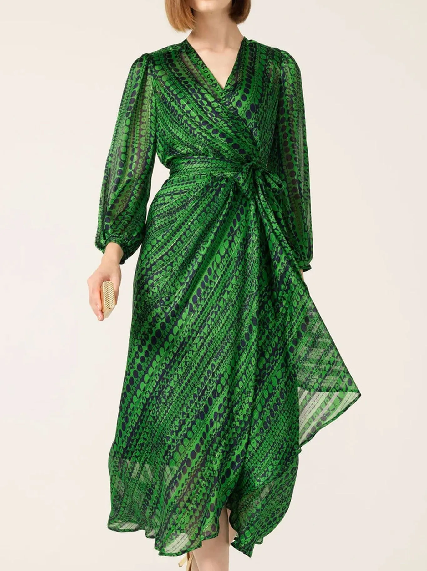 SACHA DRAKE SAVOIR MIDI WRAP DRESS Cotton Skin