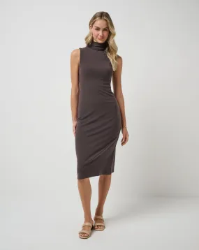 Cloud Rib Mock Neck Dress Mood Look