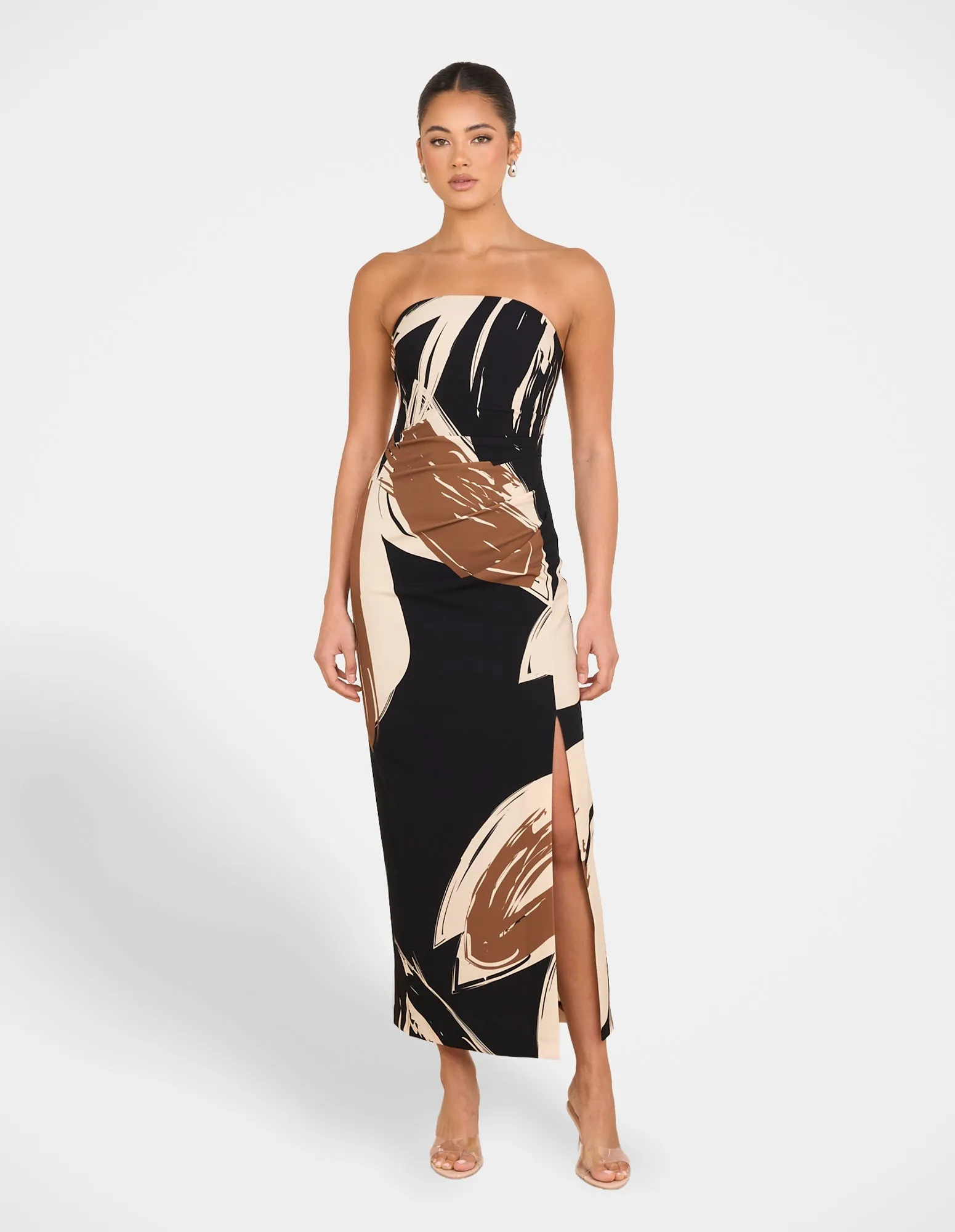 Flattering Look Fit Fit Clean Remina Strapless Maxi