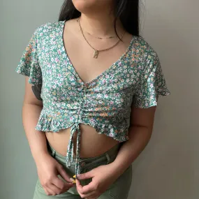 ABRA Print Top Relaxed Vibes
