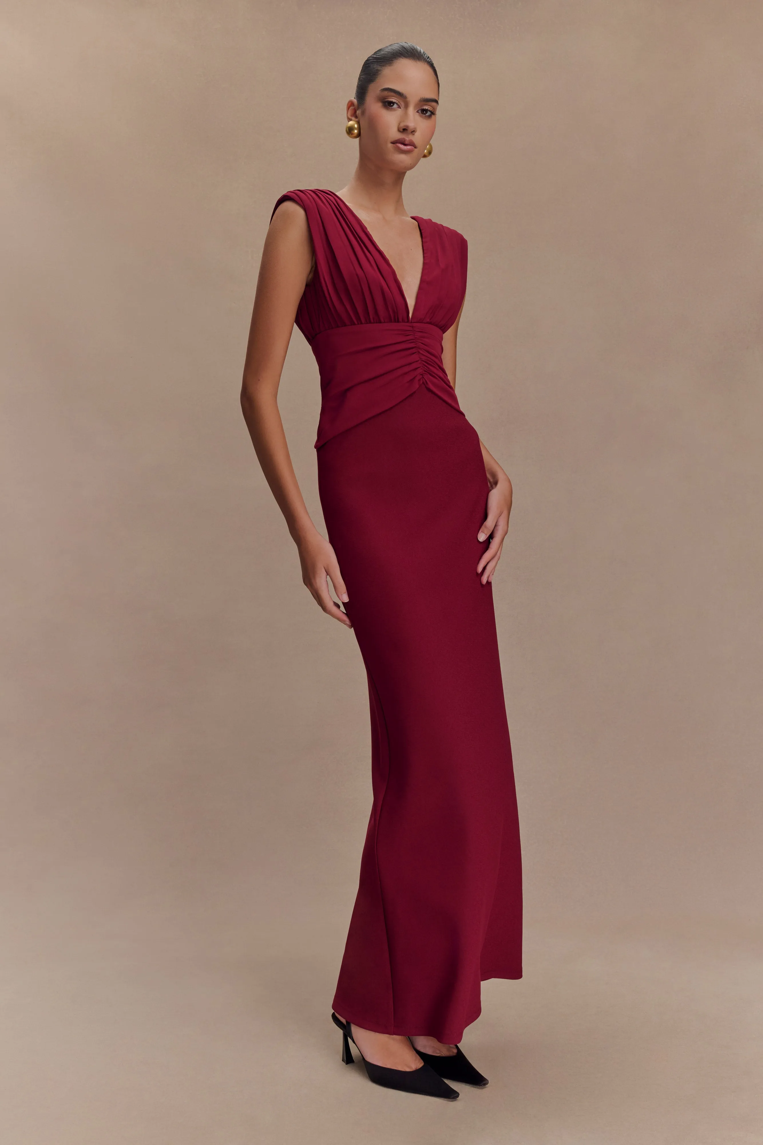 Monique Maxi Dress - Plum Comfy and Cozy Trend Fit