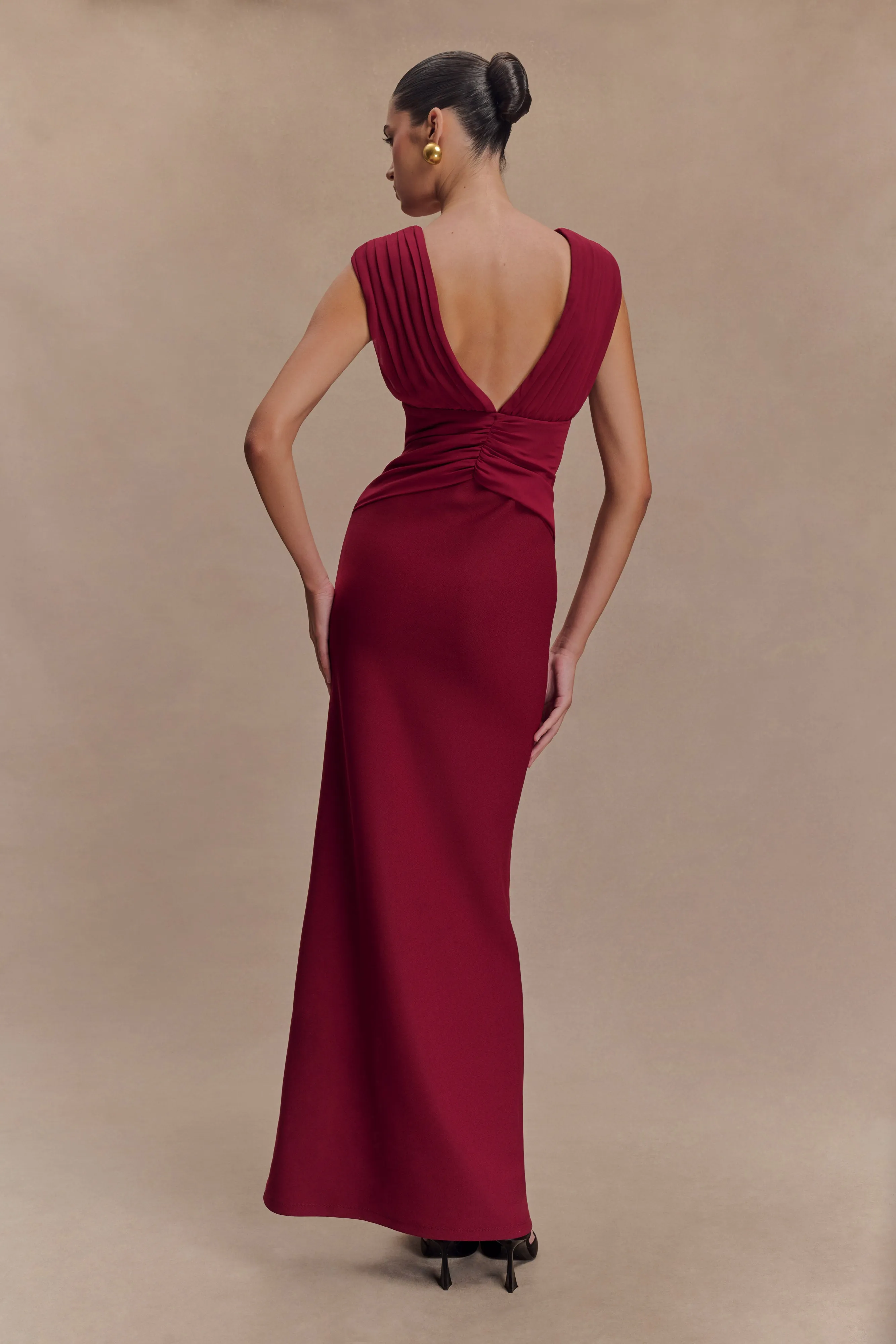Trendy Piece Light Drape Monique Maxi Dress - Plum