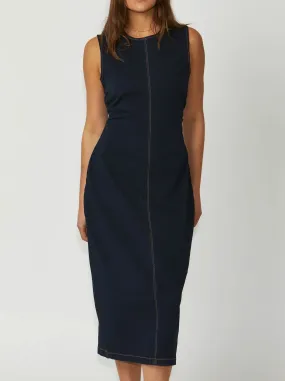 Minimal Detail NEW LONDON DILLY COLUMN MIDI DRESS