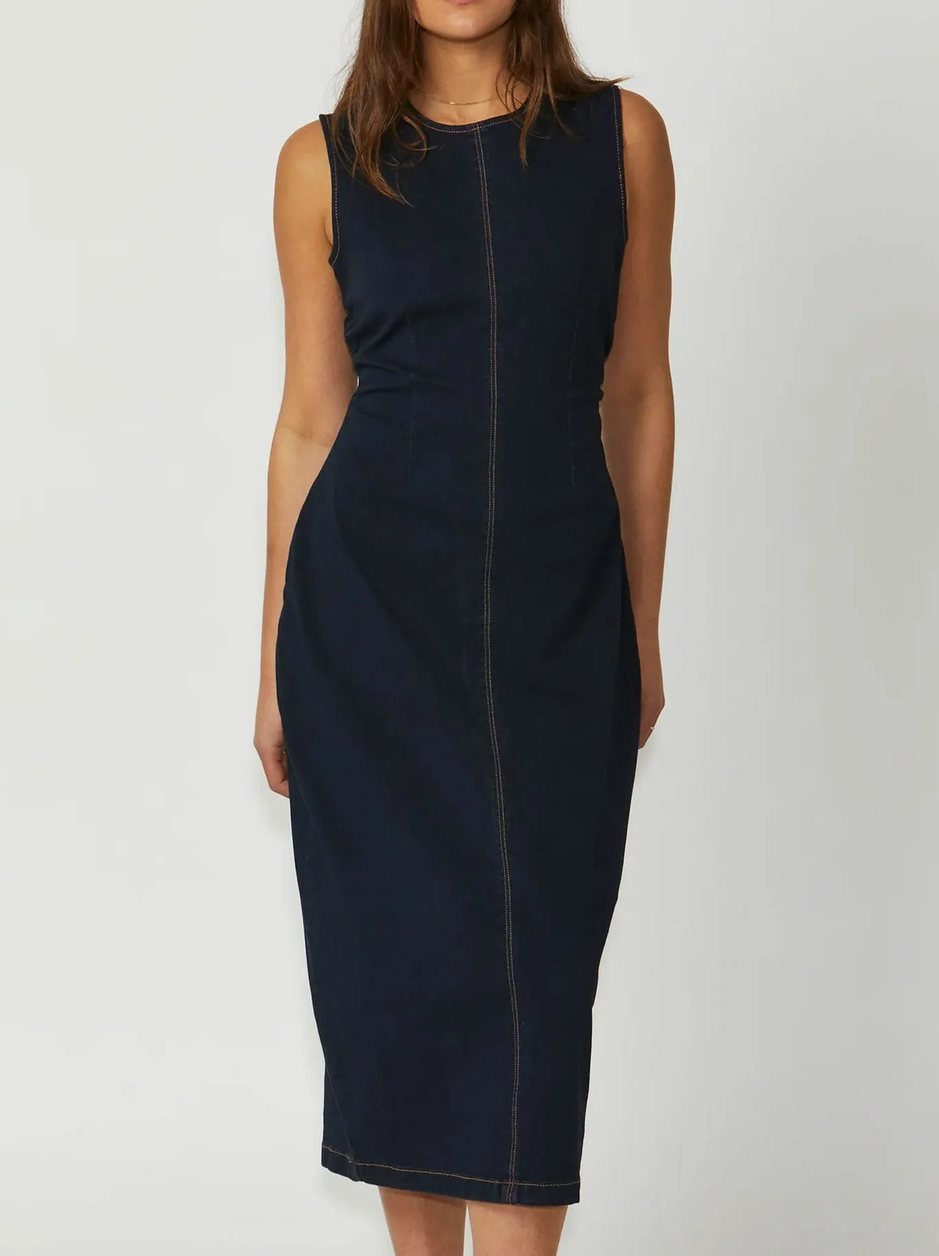 Minimal Detail NEW LONDON DILLY COLUMN MIDI DRESS